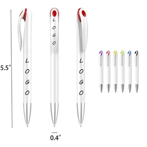 Customizable White Large Capacity Advertising Pen