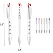 Customizable White Large Capacity Advertising Pen | https://www.bestnamebadges.com