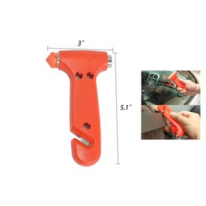 5.1" x 3" Car 2-in-1 Solid Window Breaking Hammer
