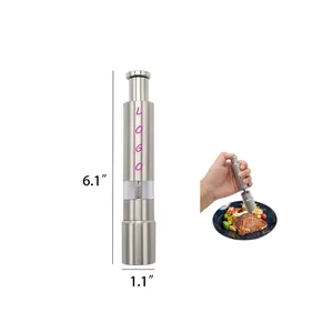 6.1" x 1.1" Stainless Steel Manual Mini Grinder