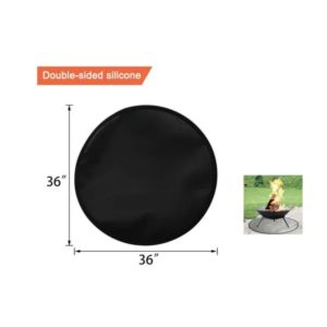 36" x 36" x 0.20" Home Silicone Fiberglass Fire Mat