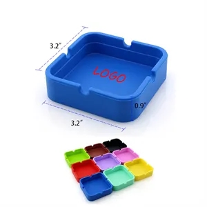 Square Multi-Color Silicone Ashtray
