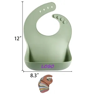 Three-Dimensional Silicone Drooling Baby Bib