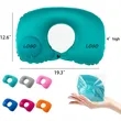 Portable Push Inflatable U-shaped Pillow | https://www.bestnamebadges.com