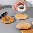 Eco-Friendly Bamboo Coaster Set | https://www.bestnamebadges.com