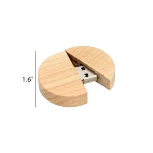 1.6" x 1.6" 2-in-1 Wooden 4g USB Flash Drive