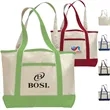 Large Custom Cotton Canvas Tote Bags w/ Interior Pocket 12oz | https://www.bestnamebadges.com