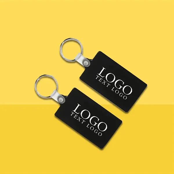 Rectangle Soft Plastic Keychain