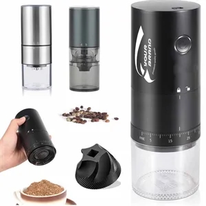 Portable Electric Coffee Grinder with Adjustable Settings