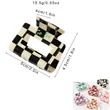 1.97" Multicolored Square Hair Clips  | https://www.bestnamebadges.com