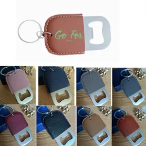 Leather Bottle Opener Keychain