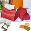 Leather Storage Tissue Box | https://www.bestnamebadges.com