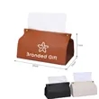 Leather Living Room Coffee Table Tissue Box | https://www.bestnamebadges.com
