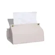 Leather Living Room Coffee Table Tissue Box | https://www.bestnamebadges.com