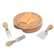 Mini Cheese Cutting Board Knife Set Wood Platter Portable | https://www.bestnamebadges.com