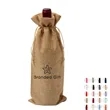 Linen Drawstring Wine Bag | https://www.bestnamebadges.com