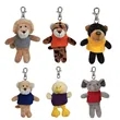 Mini Bear Keychain Cute Stuffed Animal Personalized Mascot | https://www.bestnamebadges.com
