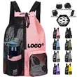 Mesh Drawstring Swim Bag With Wet Pocket For Beach Gym Gear | https://www.bestnamebadges.com