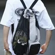 Mesh Drawstring Swim Bag With Wet Pocket For Beach Gym Gear | https://www.bestnamebadges.com
