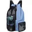 Mesh Drawstring Swim Bag With Wet Pocket For Beach Gym Gear | https://www.bestnamebadges.com