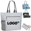 Large Waterproof Beach Tote Bag With Zipper Pouch Pockets | https://www.bestnamebadges.com
