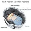 Large Waterproof Beach Tote Bag With Zipper Pouch Pockets | https://www.bestnamebadges.com