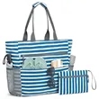 Large Waterproof Beach Tote Bag With Zipper Pouch Pockets | https://www.bestnamebadges.com