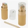 Eco-Friendly Wood Colored Pencils Set with Sharpener | https://www.bestnamebadges.com
