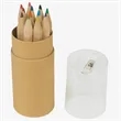 Eco-Friendly Wood Colored Pencils Set with Sharpener | https://www.bestnamebadges.com