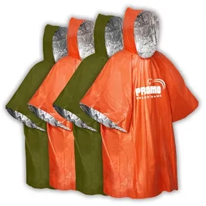 Emergency Survival Thermal Poncho with Waterproof Windproof | https://www.bestnamebadges.com