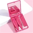 Portable Travel Makeup Brush Set With Mirror Case Kit Cute | https://www.bestnamebadges.com