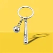 Mini Baseball And Bat Keychain | https://www.bestnamebadges.com