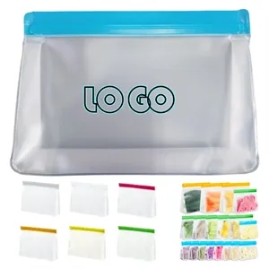 PEVA Reusable Leakproof Food Storage Bag With Zipper Seal
