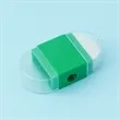 Dual-Function Pencil Sharpener With Built-In Eraser | https://www.bestnamebadges.com