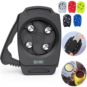 Stainless Steel Can And Bottle Opener With Ergonomic Grip