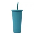 Colorful 24 oz Matte Reusable Plastic Cup with Straw Lid | https://www.bestnamebadges.com