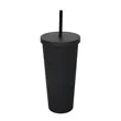 Colorful 24 oz Matte Reusable Plastic Cup with Straw Lid | https://www.bestnamebadges.com
