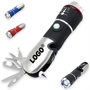 Multifunction Emergency Escape Hammer with LED Flashlight