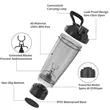 Electric Vortex Protein Shaker Bottle Rechargeable Mixer Cup | https://www.bestnamebadges.com
