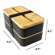 Eco-Friendly Bento Lunch Box with Utensils & Bamboo Lid | https://www.bestnamebadges.com