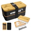 Eco-Friendly Bento Lunch Box with Utensils & Bamboo Lid | https://www.bestnamebadges.com