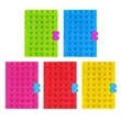 Fun Colorful Silicone Notebook Diary Lego-Inspired Journal | https://www.bestnamebadges.com