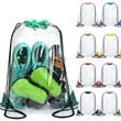 Clear Drawstring Backpacks Bags | https://www.bestnamebadges.com