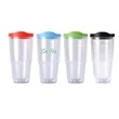 Clear & Colorful Lidded Double Walled 24oz | https://www.bestnamebadges.com