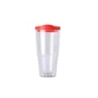 Clear & Colorful Lidded Double Walled 24oz | https://www.bestnamebadges.com