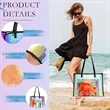 Iridescent Bachelorette Clear Beach  Tote Bag | https://www.bestnamebadges.com