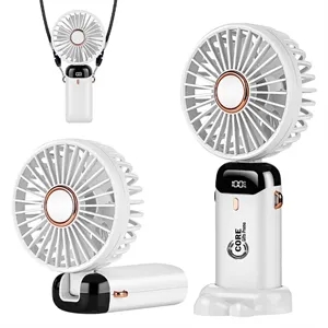 Portable Mini Handheld Fan with LED Display Rechargeable