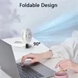 Portable Mini Handheld Fan with LED Display Rechargeable | https://www.bestnamebadges.com