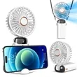 Portable Mini Handheld Fan with LED Display Rechargeable | https://www.bestnamebadges.com