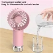 Portable Mini Handheld Fan with LED Display Rechargeable | https://www.bestnamebadges.com